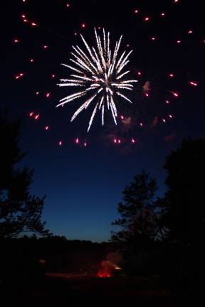 Beautiful lights in the sky over Upper Greenwood Lake.