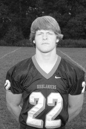 Patrick VanDuyne led the Highlanders in rushing and tackles last week in a loss to Wayne Valley.