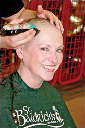 Going bald for a terrific cause