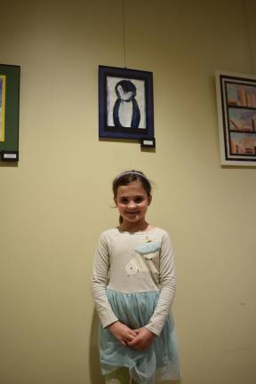 Zoey Grieb, 6, was among the student artists recognized for her talent.