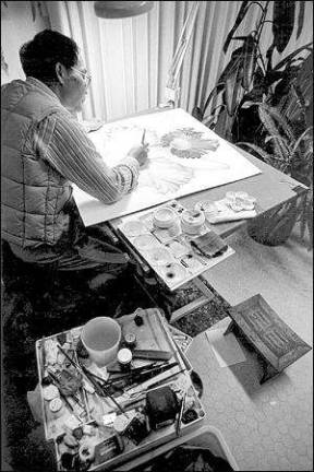 Botanical Artist Manabu Saito at college Gallery