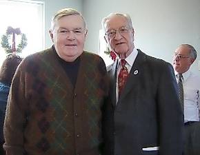 Edwin R. Rodda is seen with the late West Milford Magistrate George Cluff. Photo by Ann Genader.