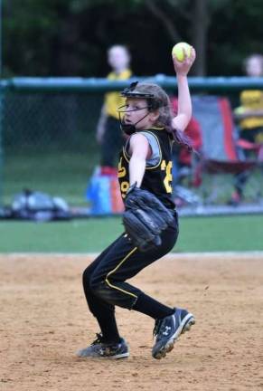 Photo by Patricia KellerWest Milford's softball team wins championship with shutout.