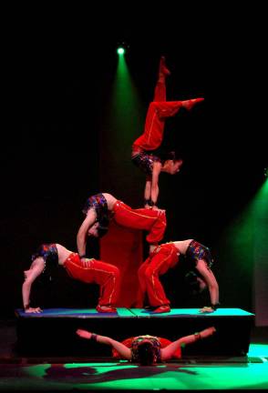 The Peking Acrobats will show off their feats of agility and athleticism at Mayo Performing Arts Center on March 2.