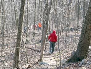 Hikers along the Appalachian Trail.