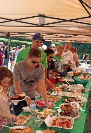 The home made desserts table was a popular stop.