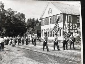 Members of the Jefferson Township Volunteer Fire Department march in a parade along Route 23 in Newfoundland en route to the 1962 country fair, organized by the Community Fire Company of Newfoundland and Oak Ridge Fire Company No. 1. (File photo by Ann Genader)
