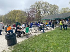 Volunteers were treated to a free picnic at Bubbling Springs on West Milford Beautification Day on April 22. (Photos by Noah Pagella)