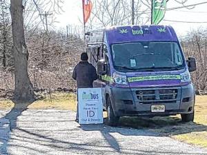 A Bud Bus parked in the lot of the Sussex Motel on Route 23 in Wantage on Feb. 18, 2023. (File photo by Kathy Shwiff)