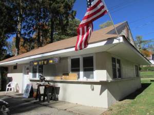 The exterior of the new VFW Headquarters on Cahill Cross Road shows progress.