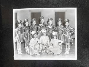 The Greenwood Forest Volunteer Fire Company twirling team, organized in 1960, was led by Patricia Schmidt as head majorette and Janice Kramer and Joan Wiley as assistants. (File photo by Ann Genader)