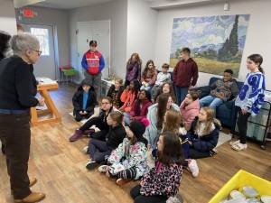 KC1 Members of the Kind Kids Club at Upper Greenwood Lake Elementary School visit the Highlands Family Success Center. (Photos provided)