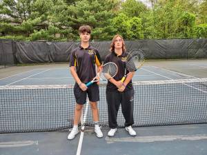 Boys tennis team captains lead by example