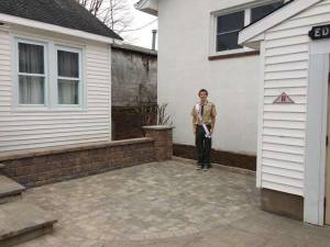Noah Rodums built the patio at Echo Lake Baptist Church for his Eagle Scout project.