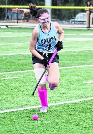 Sparta's Cassie Ailara moves the ball.
