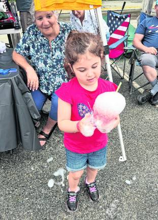 Sawyer Rosencranse, 4, of West Milford gets full of bubbles.