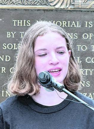 Anna Youngren sang America the Beautiful and God Bless America.