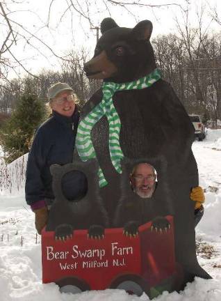 The resident bear at Bear Swamp Farm is always ready to pose for photos.