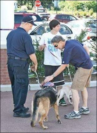 Frank Yevchak brought Niki to many events throughout the township. Here, Niki meets the public during the 2010 Memorial Day services.