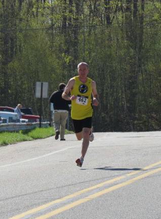 First Place Winner Marty Doherty approaches the finish line in Saturday's race.
