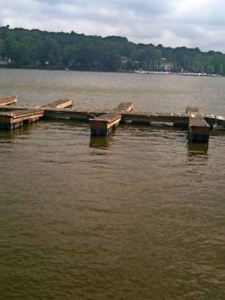 These docks are adjacent to the residential area.