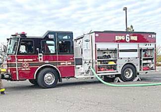 A fire truck with the West Milford Fire Department.