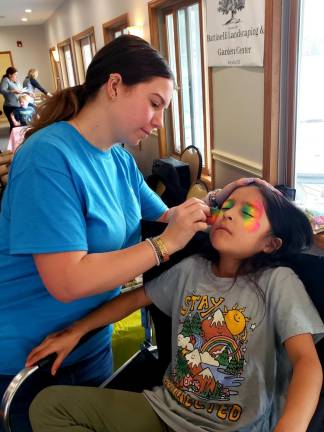 Face painting was one of the activities at the event.