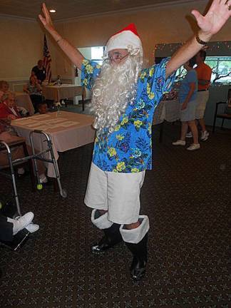 Santa was a big surprise for the residents. And he had presents too!