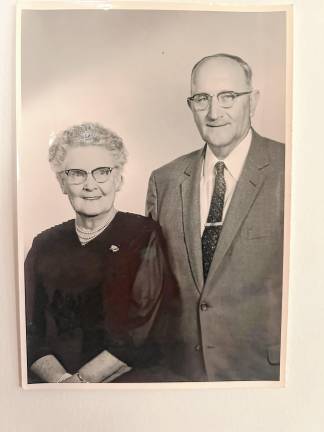 Noble Rhinesmith and his wife, Lillie MacGregor Rhinesmith, are pictured when he served as chairman of the Township Committee. He was a committee member from 1940 to 1957. (Photo courtesy of Ann Genader)