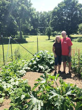 Rose and Bob in their kitchen garden