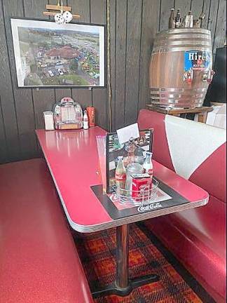 A booth from the old Chatterbox restaurant.