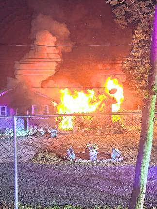 The scene of a house fire on Elm Street.
