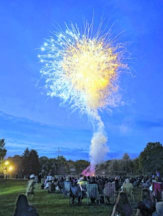 The night ended with fireworks.