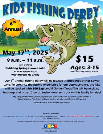 Kids Fishing Derby will be May 17