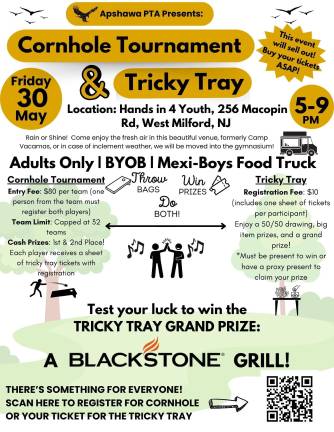 Cornhole Tournament, Tricky Tray is today