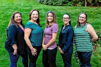 Highlander Education Foundation board members, from left, are Amy Lewis, treasurer; Cortney Stephenson, co-founder; Marisa Gough, co-founder and president; Christina Duffy, secretary; and Lisa Johnson, vice president. (Photo provided)