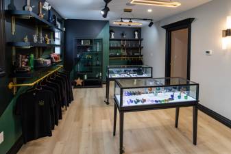 In addition to an expansive menu of recreational cannabis options, Jersey Roots Dispensary also sells accessories and merchandise. Customers can also shop online at jerseyrootsdispensary.com (Photo by Aja Brandt)