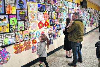 Artwork by students in grades K-12 was displayed in the 10th annual All District Arts Festival on Wednesday, March 27. (Photos by Rich Adamonis)