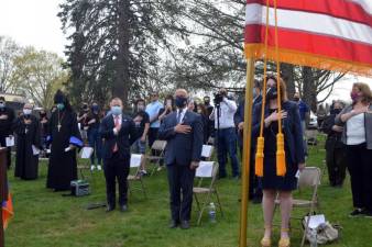 U.S. Rep. Josh Gottheimer marking an historic Armenian Genocide Remembrance Day in Montvale. Provided photo.