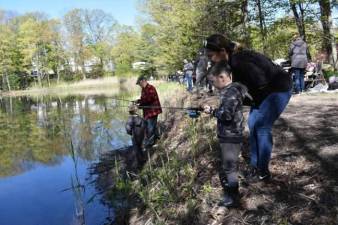 The Kids Trout Fishing Derby in 2023 was at Bubbling Springs lower lake. (File photo by Rich Adamonis)
