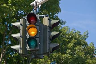 Traffic light work begins