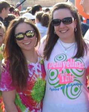 Cassidy Buczewski, left, and Lyndsay Wrigh are teaming up to fight MS together. The two young women from West Milford, friends from high school, have both been diagnosed with MS.