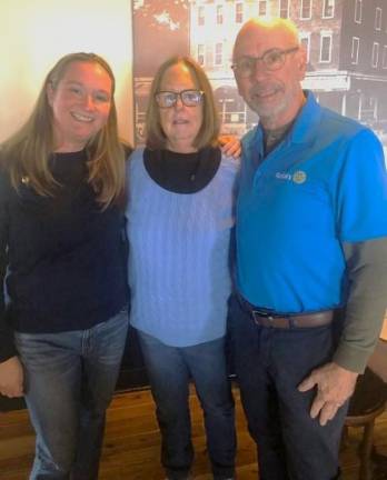 Rotary Vice-Presiden Candace Mahala, Linda Messer and her husband and Rotary member John Messer.