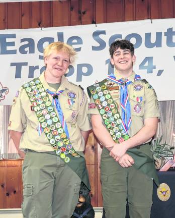 West Milford Troop 114 honors two new Eagle Scouts