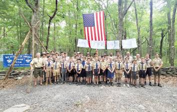 Boy Scout Troop 114 of West Milford worked to earn merit badges and rank advancements at camp this year.