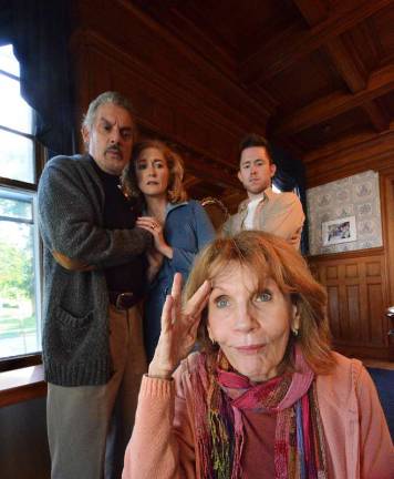 Photo Credit Bob Eberle Carl Wallnau as Sidney, Maria Brodeur as Myra, Jon Mulhearn as Clifford, and Colleen Smith-Wallnau as Helga.