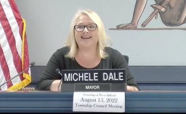 West Milford Mayor Michele Dale at the August 15 township council meeting.