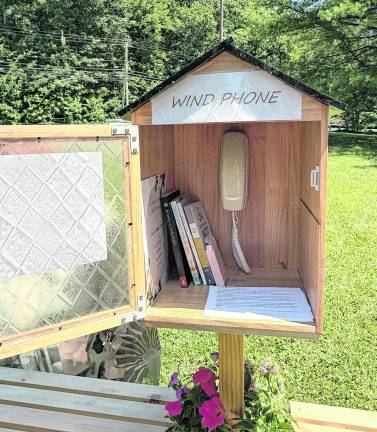 The wind phone is shown.