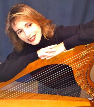 Harpist Lauren Longo will perform Sunday afternoon at the New Jersey State Botanical Garden in Ringwood. (Photo courtesy of Lauren Longo)