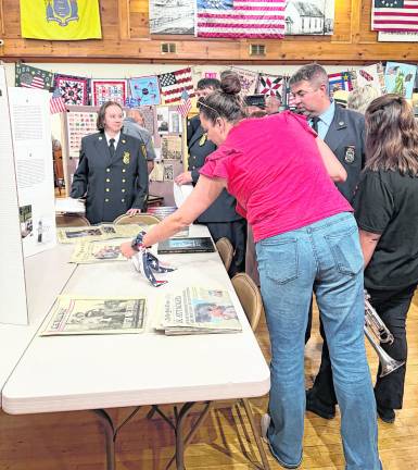 After the West Milford 9/11 memorial service, participants were invited to a special 9/11 exhibit at the West Milford Museum.
